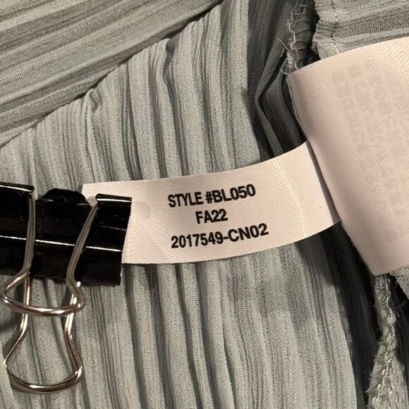 J Crew Top Crinkle Chiffon Ruffle Cottage Minimalist Romantic Dusty Shale Large - Picture 5 of 6